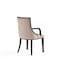 Manhattan Comfort Grand Faux Leather and Velvet Dining Armchair in Tan with Beech Wood Frame DC048AR-TN - alternate 2